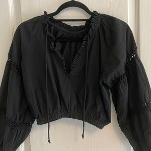 Black cropped top from Anthropologie NWOT
